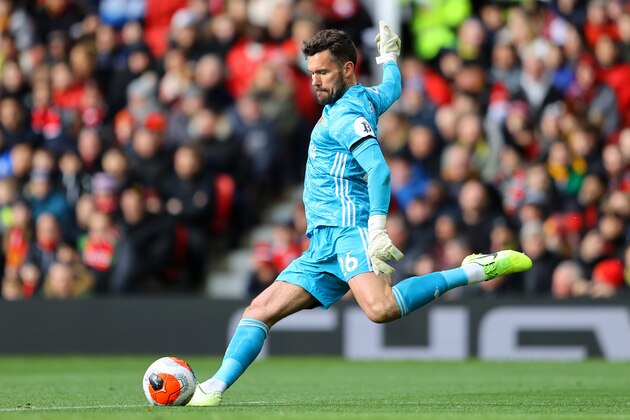 MANCHESTER, ENGLAND - FEBRUARY 23: Ben Foster of Watford in action during the Premier League match between Manchester United and Watford FC at Old Trafford on February 23, 2020 in Manchester, United Kingdom. (Photo by Richard Heathcote/Getty Images)