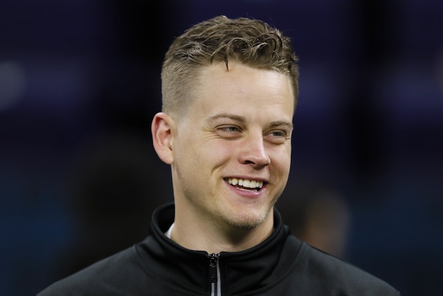 LSU quarterback Joe Burrow watches a drill at the NFL football scouting combine in Indianapolis, Thursday, Feb. 27, 2020. (AP Photo/Charlie Neibergall) LSU quarterback Joe Burrow watches a drill at the NFL football scouting combine in Indianapolis, Thursday, Feb. 27, 2020. (AP Photo/Charlie Neibergall)