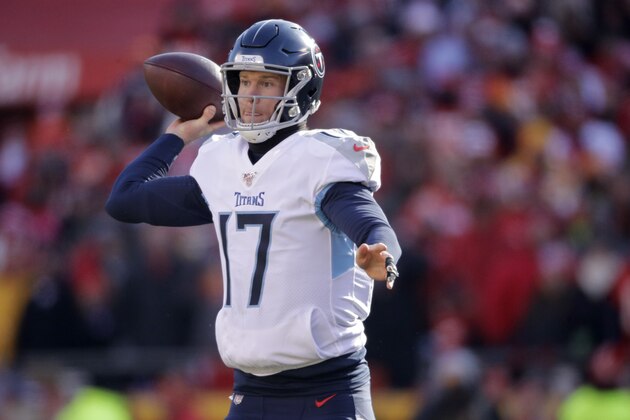 Tennessee Titans quarterback Ryan Tannehill (17) during the first half of the NFL AFC Championship football game against the Kansas City Chiefs Sunday, Jan. 19, 2020, in Kansas City, MO. (AP Photo/Charlie Riedel) Tennessee Titans quarterback Ryan Tannehill (17) during the first half of the NFL AFC Championship football game against the Kansas City Chiefs Sunday, Jan. 19, 2020, in Kansas City, MO. (AP Photo/Charlie Riedel)