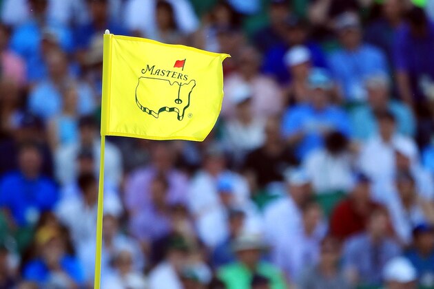 AUGUSTA, GEORGIA - APRIL 11: A detailed view of a pin flag is seen during the first round of the Masters at Augusta National Golf Club on April 11, 2019 in Augusta, Georgia. (Photo by Andrew Redington/Getty Images)