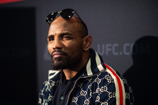LAS VEGAS, NV - MARCH 05:  Yoel Romero of Cuba speaks to the media during the UFC 248 Ultimate Media Day at UFC APEX on March 5, 2020 in Las Vegas, Nevada. (Photo by Chris Unger/Zuffa LLC via Getty Images)
