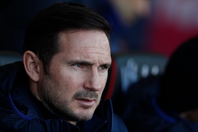 Chelsea's English head coach Frank Lampard looks on during the English Premier League football match between Bournemouth and Chelsea at the Vitality Stadium in Bournemouth, southern England on February 29, 2020. (Photo by Adrian DENNIS / AFP) / RESTRICTED TO EDITORIAL USE. No use with unauthorized audio, video, data, fixture lists, club/league logos or 'live' services. Online in-match use limited to 120 images. An additional 40 images may be used in extra time. No video emulation. Social media in-match use limited to 120 images. An additional 40 images may be used in extra time. No use in betting publications, games or single club/league/player publications. /  (Photo by ADRIAN DENNIS/AFP via Getty Images)