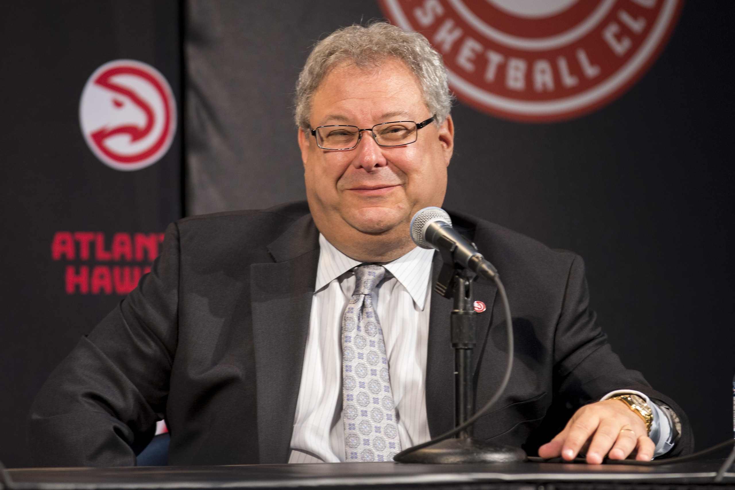 Atlanta Hawks CEO Steve Koonin speaks during a news conference to announce the sale of the NBA basketball team to an ownership group led by Tony Ressler, Thursday, June 25, 2015, in Atlanta. (AP Photo/Todd Kirkland) Atlanta Hawks CEO Steve Koonin speaks during a news conference to announce the sale of the NBA basketball team to an ownership group led by Tony Ressler, Thursday, June 25, 2015, in Atlanta. (AP Photo/Todd Kirkland)