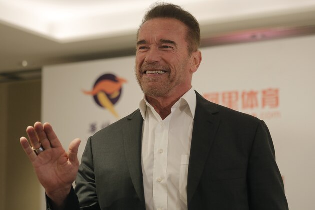Former California governor, actor and co-founder of Arnold Classic, Arnold Schwarzenegger poses for photographers during a press conference of the Arnold Classic Asia Multi-Sport Festival in Hong Kong, Friday, Aug. 19, 2016. Schwarzenegger is currently promoting the first time sports festival 'Arnold Classics' in Asia. (AP Photo/Vincent Yu) Former California governor, actor and co-founder of Arnold Classic, Arnold Schwarzenegger poses for photographers during a press conference of the Arnold Classic Asia Multi-Sport Festival in Hong Kong, Friday, Aug. 19, 2016. Schwarzenegger is currently promoting the first time sports festival 'Arnold Classics' in Asia. (AP Photo/Vincent Yu)