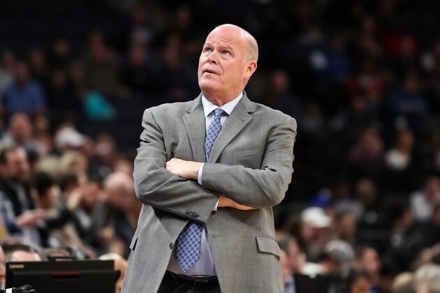 MINNEAPOLIS, MN - MARCH 6: Steve Clifford of the Orlando Magic looks on in the first quarter during a game against the Minnesota Timberwolves at Target Center on March 6, 2020 in Minneapolis, Minnesota. NOTE TO USER: User expressly acknowledges and agrees that, by downloading and or using this Photograph, user is consenting to the terms and conditions of the Getty Images License Agreement. (Photo by David Berding/Getty Images)