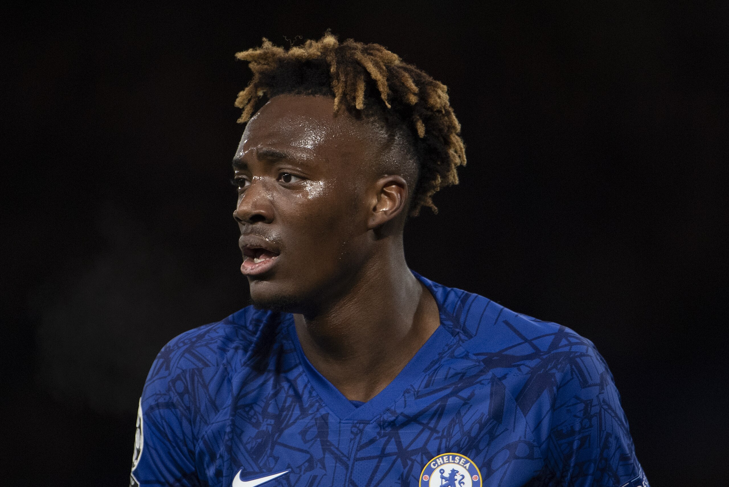 LONDON, ENGLAND - FEBRUARY 25: Tammy Abraham of Chelsea during the UEFA Champions League round of 16 first leg match between Chelsea FC and FC Bayern Muenchen at Stamford Bridge on February 25, 2020 in London, United Kingdom. (Photo by Visionhaus)