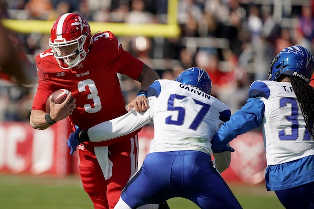 WASHINGTON, DC - MARCH 8: Tyree Jackson #3 of the DC Defenders during the XFL game against the St. Louis BattleHawks at Audi Field on March 8, 2020 in Washington, DC. (Photo by Al Drago/XFL via Getty Images)