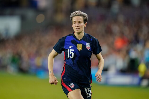 ORLANDO, FL - MARCH 05: Megan Rapinoe #15 of the United States during a game between England and USWNT at Exploria Stadium on March 05, 2020 in Orlando, Florida. (Photo by Brad Smith/ISI Photos/Getty Images)