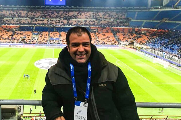 Kike Mateu at the San Siro