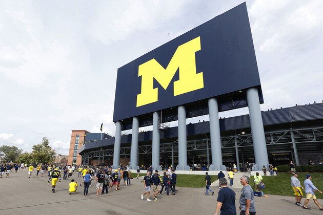 ANN ARBOR, MI - SEPTEMBER 26: General view of the stadium exterior during a game between the Michigan Wolverines and BYU Cougars at Michigan Stadium on September 26, 2015 in Ann Arbor, Michigan. The Wolverines defeated the Cougars 31-0. (Photo by Joe Robbins/Getty Images) ANN ARBOR, MI - SEPTEMBER 26: General view of the stadium exterior during a game between the Michigan Wolverines and BYU Cougars at Michigan Stadium on September 26, 2015 in Ann Arbor, Michigan. The Wolverines defeated the Cougars 31-0. (Photo by Joe Robbins/Getty Images)