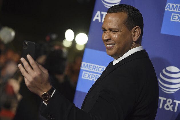 Alex Rodriguez arrives at the 31st annual Palm Springs International Film Festival Awards Gala on Thursday, Jan. 2, 2020, in Palm Springs, Calif. (Photo by Jordan Strauss/Invision/AP)