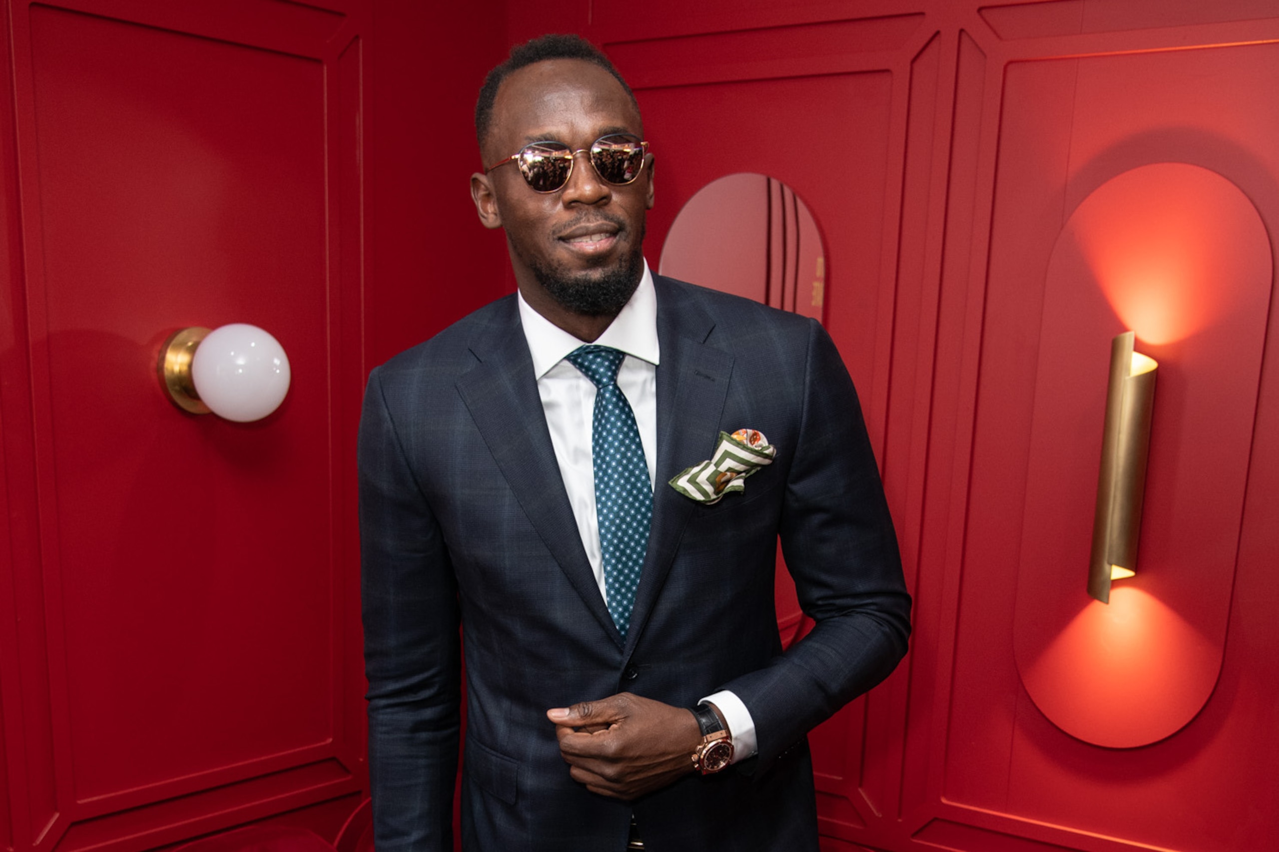 MELBOURNE, AUSTRALIA - NOVEMBER 05: Usain Bolt attends Melbourne Cup Day at Flemington Racecourse on November 05, 2019 in Melbourne, Australia. (Photo by James Gourley/Getty Images)