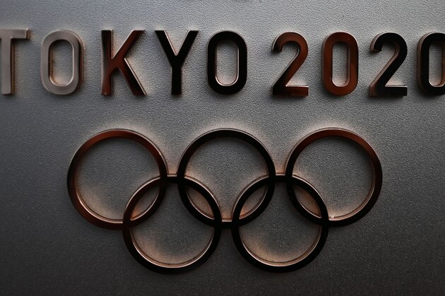 The logo for the Tokyo 2020 Olympic Games is seen in Tokyo on February 15, 2020. (Photo by CHARLY TRIBALLEAU / AFP) (Photo by CHARLY TRIBALLEAU/AFP via Getty Images)