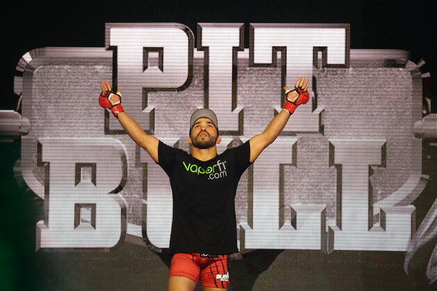 UNCASVILLE, CT - APRIL 22: Patricio Freire walks to the cage for his bout against Henry Corrales (not shown) at Mohegan Sun Arena on April 22, 2016 in Uncasville, Connecticut. (Photo by Ed Mulholland/Getty Images)