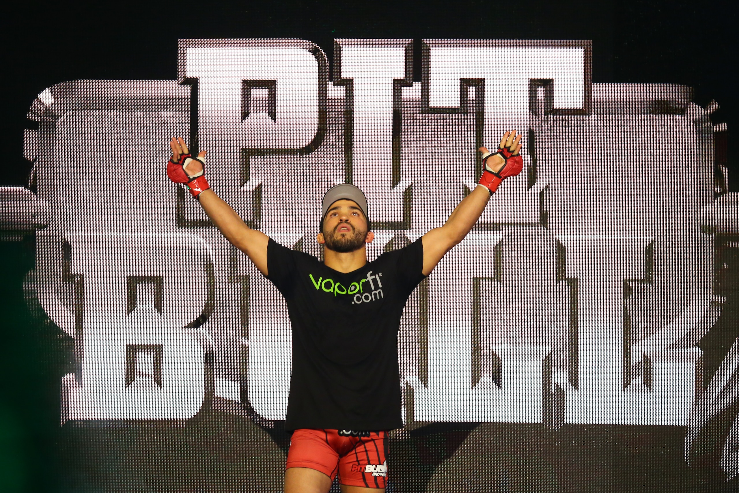 UNCASVILLE, CT - APRIL 22: Patricio Freire walks to the cage for his bout against Henry Corrales (not shown) at Mohegan Sun Arena on April 22, 2016 in Uncasville, Connecticut. (Photo by Ed Mulholland/Getty Images)