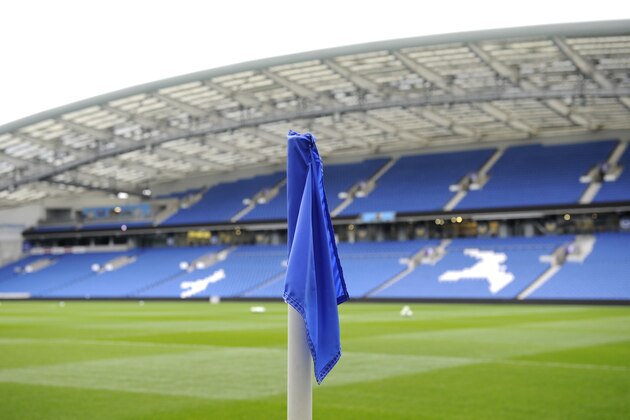 BRIGHTON, ENGLAND - APRIL 05: Detailed view of a corner flag prior to the Premier League 2 match between Brighton & Hove Albion U23 and Swansea City U23 at American Express Community Stadium on April 05, 2019 in Brighton, England. (Photo by Alex Burstow/Getty Images)