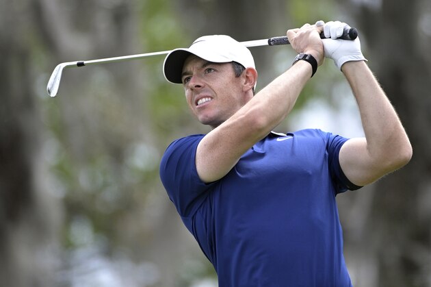 Rory McIlroy, of Northern Ireland, watches his tee shot on the second hole during the final round of the Arnold Palmer Invitational golf tournament, Sunday, March 8, 2020, in Orlando, Fla. (AP Photo/Phelan M. Ebenhack)
