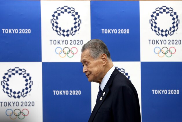 Tokyo 2020 president Yoshiro Mori attends a joint press conference of the International Olympic Committee (IOC) and Tokyo 2020 organisation committee in Tokyo on November 1, 2019. - The 2020 Olympic marathon and race-walking will be moved to northern Japan over heat concerns, officials said on November 1, after Tokyo's governor offered her reluctant support. (Photo by Behrouz MEHRI / AFP) (Photo by BEHROUZ MEHRI/AFP via Getty Images)