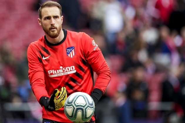 MADRID, SPAIN - MARCH 7: Jan Oblak of Atletico Madrid during the La Liga Santander  match between Atletico Madrid v Sevilla at the Estadio Wanda Metropolitano on March 7, 2020 in Madrid Spain (Photo by David S. Bustamante/Soccrates/Getty Images)