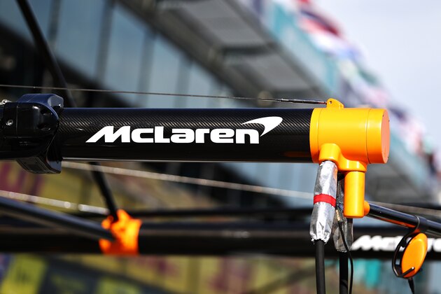 MELBOURNE, AUSTRALIA - MARCH 12: McLaren pitstop equipment is pictured in the Pitlane during previews ahead of the F1 Grand Prix of Australia at Melbourne Grand Prix Circuit on March 12, 2020 in Melbourne, Australia. (Photo by Robert Cianflone/Getty Images)