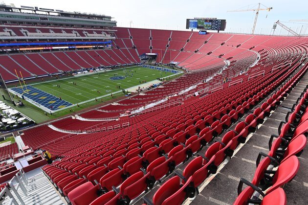 LOS ANGELES, CA - DECEMBER 29: General view of the Los Angeles Memorial Coliseum for the game between the Arizona Cardinals and the Los Angeles Rams on December 29, 2019 in Los Angeles, California. (Photo by Jayne Kamin-Oncea/Getty Images)