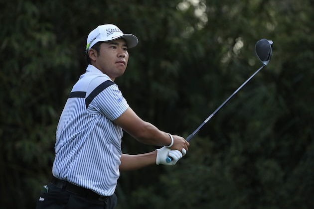 PONTE VEDRA BEACH, FLORIDA - MARCH 12: Hideki Matsuyama of Japan watches his drive on the 11th hole during the first round of The PLAYERS Championship on The Stadium Course at TPC Sawgrass on March 12, 2020 in Ponte Vedra Beach, Florida. (Photo by Cliff Hawkins/Getty Images)