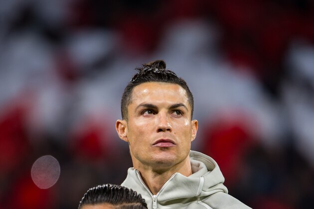 LYON, FRANCE - FEBRUARY 26: #7 Cristiano Ronaldo of Juventus looks on prior the UEFA Champions League round of 16 first leg match between Olympique Lyon and Juventus at Parc Olympique on February 26, 2020 in Lyon, France. (Photo by RvS.Media/Robert Hradil/Getty Images)