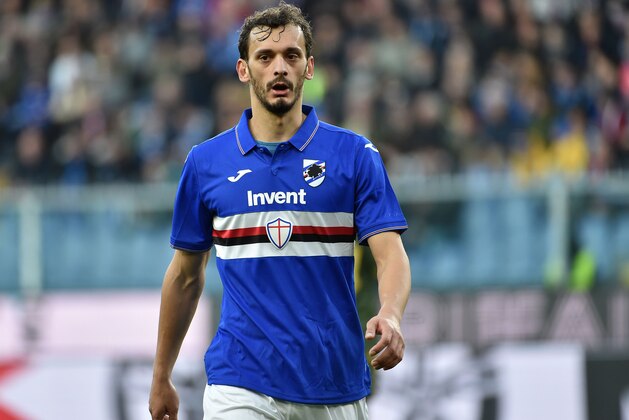 GENOA, ITALY - JANUARY 12: Manolo Gabbiadini of UC Sampdoria during the Serie A match between UC Sampdoria and Brescia Calcio at Stadio Luigi Ferraris on January 12, 2020 in Genoa, Italy. (Photo by Paolo Rattini/Getty Images)