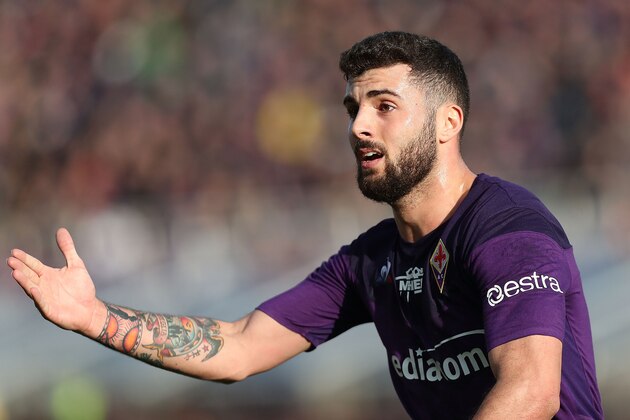 FLORENCE, ITALY - FEBRUARY 08: Patrick Cutrone of ACF Fiorentina reacts during the Serie A match between ACF Fiorentina and  Atalanta BC at Stadio Artemio Franchi on February 8, 2020 in Florence, Italy.  (Photo by Gabriele Maltinti/Getty Images)