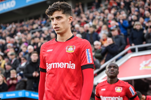 LEVERKUSEN, GERMANY - MARCH 07: Kai Havertz of Leverkusen during the Bundesliga match between Bayer 04 Leverkusen and Eintracht Frankfurt at BayArena on March 7, 2020 in Leverkusen, Germany. (Photo by Jörg Schüler/Getty Images) LEVERKUSEN, GERMANY - MARCH 07: Kai Havertz of Leverkusen during the Bundesliga match between Bayer 04 Leverkusen and Eintracht Frankfurt at BayArena on March 7, 2020 in Leverkusen, Germany. (Photo by Jörg Schüler/Getty Images)