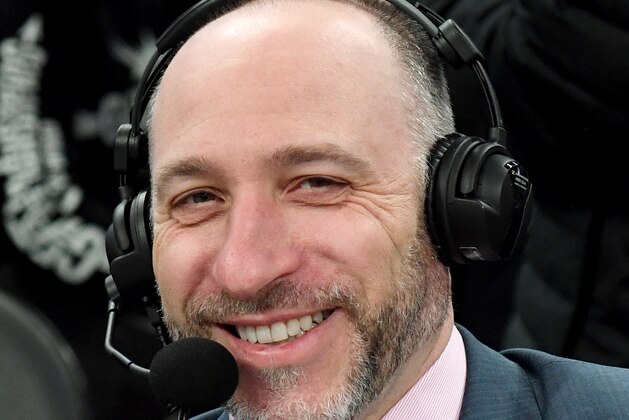 LAS VEGAS, NEVADA - DECEMBER 18:  Sportscaster Dave Pasch poses before broadcasting a game between the Kentucky Wildcats and the Utah Utes in the annual Neon Hoops Showcase benefiting Coaches vs. Cancer at T-Mobile Arena on December 18, 2019 in Las Vegas, Nevada. The Utes defeated the Wildcats 69-66.  (Photo by Ethan Miller/Getty Images)