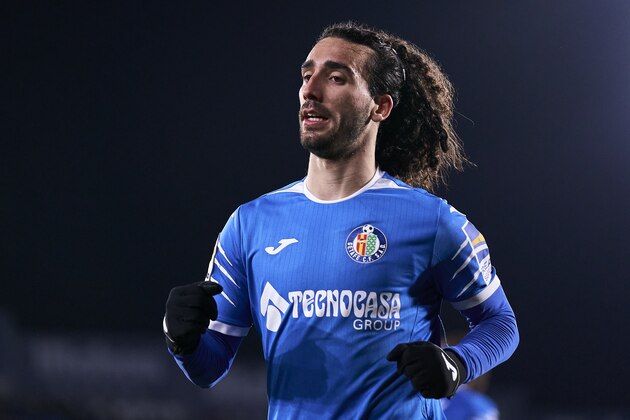 GETAFE, SPAIN - MARCH 07: Cucurella of Getafe CF looks on during the Liga match between Getafe CF and RC Celta de Vigo at Coliseum Alfonso Perez on March 07, 2020 in Getafe, Spain. (Photo by Diego Gonzalez/Quality Sport Images/Getty Images)