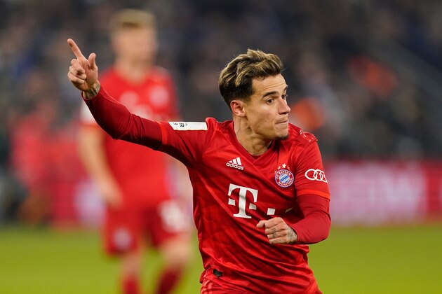 GELSENKIRCHEN, GERMANY - MARCH 3: Philippe Coutinho of Bayern Munchen during the German DFB Pokal match between Schalke 04 v Bayern Munchen at the Veltins Arena on March 3, 2020 in Gelsenkirchen Germany (Photo by Jeroen Meuwsen/Soccrates/Getty Images) GELSENKIRCHEN, GERMANY - MARCH 3: Philippe Coutinho of Bayern Munchen during the German DFB Pokal match between Schalke 04 v Bayern Munchen at the Veltins Arena on March 3, 2020 in Gelsenkirchen Germany (Photo by Jeroen Meuwsen/Soccrates/Getty Images)