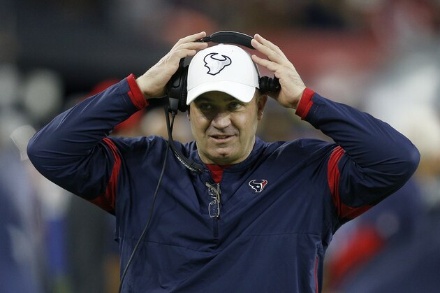 HOUSTON, TEXAS - DECEMBER 01: Head coach Bill O'Brien of the Houston Texans looks on against the New England Patriots during the first quarter in the game at NRG Stadium on December 01, 2019 in Houston, Texas. (Photo by Bob Levey/Getty Images)