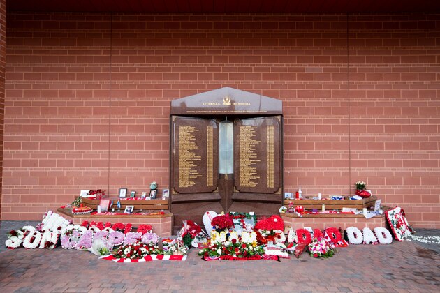 liverpool memorial, hillsborough 15th april 1989 during the UEFA Champions League round of 16 match between Liverpool FC and Bayern Munich at Anfield on February 19, 2019 in Liverpool, United Kingdom(Photo by VI Images via Getty Images)