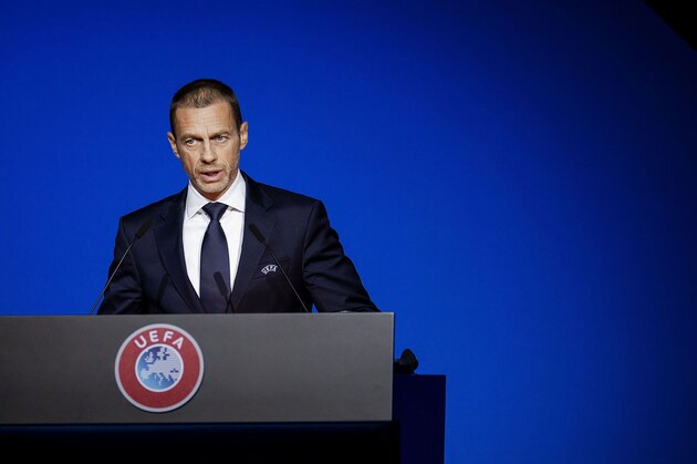 UEFA president Aleksander Ceferin speaks during the 44th Ordinary UEFA Congress , in Amsterdam, the Netherlands, on March 3, 2020. (Photo by Robin VAN LONKHUIJSEN / ANP / AFP) / Netherlands OUT (Photo by ROBIN VAN LONKHUIJSEN/ANP/AFP via Getty Images) UEFA president Aleksander Ceferin speaks during the 44th Ordinary UEFA Congress , in Amsterdam, the Netherlands, on March 3, 2020. (Photo by Robin VAN LONKHUIJSEN / ANP / AFP) / Netherlands OUT (Photo by ROBIN VAN LONKHUIJSEN/ANP/AFP via Getty Images)