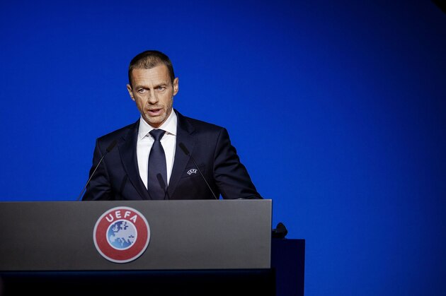 UEFA president Aleksander Ceferin speaks during the 44th Ordinary UEFA Congress , in Amsterdam, the Netherlands, on March 3, 2020. (Photo by Robin VAN LONKHUIJSEN / ANP / AFP) / Netherlands OUT (Photo by ROBIN VAN LONKHUIJSEN/ANP/AFP via Getty Images)