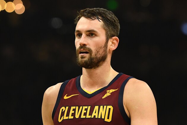 MILWAUKEE, WISCONSIN - OCTOBER 28: Kevin Love #0 of the Cleveland Cavaliers waits for a free throw during a game against the Milwaukee Bucks at Fiserv Forum on October 28, 2019 in Milwaukee, Wisconsin. NOTE TO USER: User expressly acknowledges and agrees that, by downloading and or using this photograph, User is consenting to the terms and conditions of the Getty Images License Agreement. (Photo by Stacy Revere/Getty Images) MILWAUKEE, WISCONSIN - OCTOBER 28: Kevin Love #0 of the Cleveland Cavaliers waits for a free throw during a game against the Milwaukee Bucks at Fiserv Forum on October 28, 2019 in Milwaukee, Wisconsin. NOTE TO USER: User expressly acknowledges and agrees that, by downloading and or using this photograph, User is consenting to the terms and conditions of the Getty Images License Agreement. (Photo by Stacy Revere/Getty Images)
