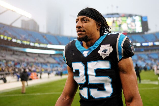 CHARLOTTE, NORTH CAROLINA - DECEMBER 29: Eric Reid #25 of the Carolina Panthers after their game against the New Orleans Saints at Bank of America Stadium on December 29, 2019 in Charlotte, North Carolina. (Photo by Jacob Kupferman/Getty Images)