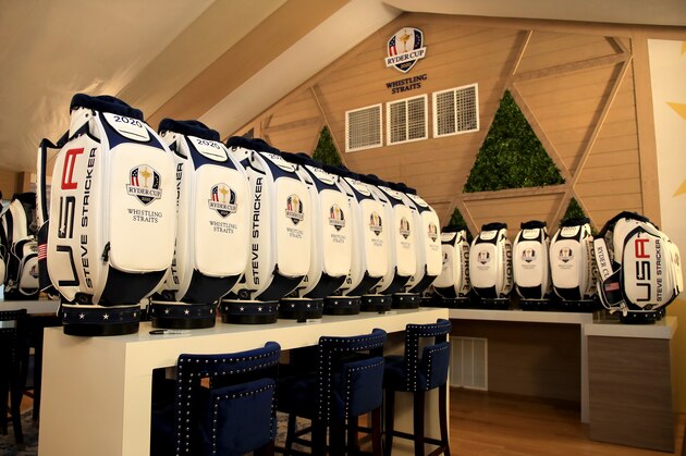 KOHLER, WISCONSIN - OCTOBER 01: A general view of 2020 Ryder Cup memorabilia seen in the hospitality chalet during the Ryder Cup 2020 Year to Go media event at Whistling Straits Golf Course on October 1, 2019 in Kohler, United States.. (Photo by Andrew Redington/Getty Images,) KOHLER, WISCONSIN - OCTOBER 01: A general view of 2020 Ryder Cup memorabilia seen in the hospitality chalet during the Ryder Cup 2020 Year to Go media event at Whistling Straits Golf Course on October 1, 2019 in Kohler, United States.. (Photo by Andrew Redington/Getty Images,)
