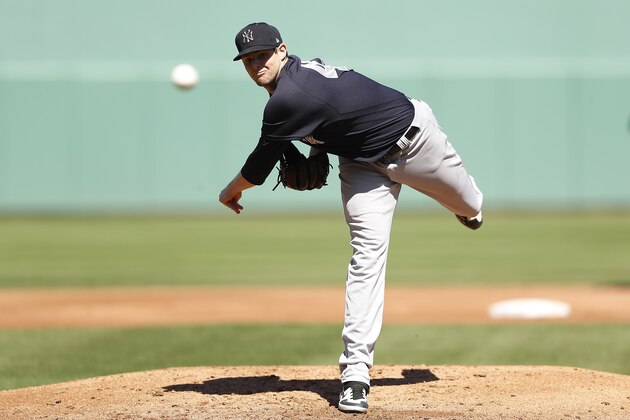 FORT MYERS, FLORIDA - FEBRUARY 29:  Jordan Montgomery #47 of the New York Yankees delivers a pitch against the Boston Red Sox during a Grapefruit League spring training game at JetBlue Park at Fenway South on February 29, 2020 in Fort Myers, Florida. (Photo by Michael Reaves/Getty Images)