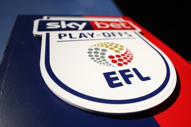 PORTSMOUTH, ENGLAND - MAY 16:  The EFL logo is seen prior to the Sky Bet League One Play-Off Second Leg match between Portsmouth and Sunderland at Fratton Park on May 16, 2019 in Portsmouth, United Kingdom. (Photo by Bryn Lennon/Getty Images)