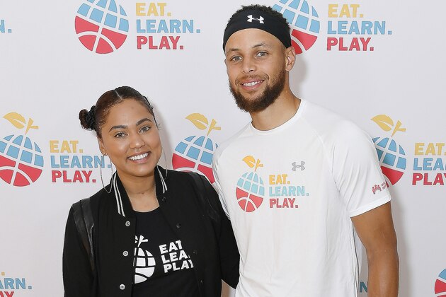 OAKLAND, CALIFORNIA - JULY 18: (EDITORS NOTE: Retransmission with alternate crop.) Ayesha Curry and Stephen Curry are seen at the launch of Eat. Learn. Play. Foundation on July 18, 2019 in Oakland, California. (Photo by Steve Jennings/Getty Images for Eat. Learn. Play.)