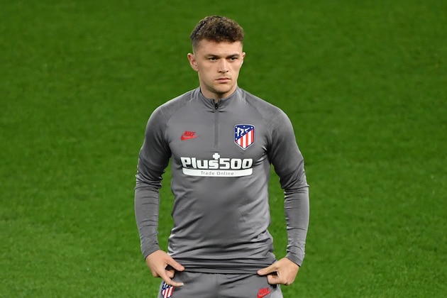 Atletico Madrid's English defender Kieran Trippier attends a training session at Anfield stadium in Liverpool, north west England on March 10, 2020, on the eve of their UEFA Champions League last 16 second leg football match against Liverpool. (Photo by Paul ELLIS / AFP) (Photo by PAUL ELLIS/AFP via Getty Images)