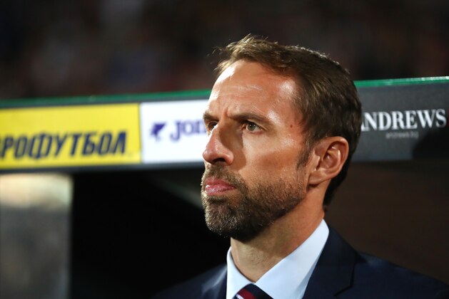 SOFIA, BULGARIA - OCTOBER 14: Gareth Southgate, Manager of England during the UEFA Euro 2020 qualifier between Bulgaria and England on October 14, 2019 in Sofia, Bulgaria. (Photo by Catherine Ivill/Getty Images)