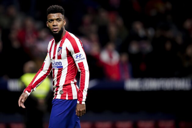 MADRID, SPAIN - FEBRUARY 8: Thomas Lemar of Atletico Madrid during the La Liga Santander  match between Atletico Madrid v Granada at the Estadio Wanda Metropolitano on February 8, 2020 in Madrid Spain (Photo by David S. Bustamante/Soccrates/Getty Images)