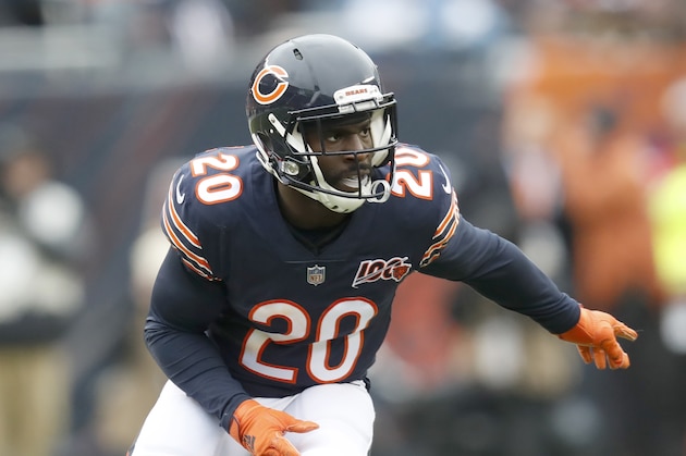 Chicago Bears cornerback Prince Amukamara starts his pass coverage during the first half of an NFL football game against the Detroit Lions in Chicago, Sunday, Nov. 10, 2019. (AP Photo/Charles Rex Arbogast) Chicago Bears cornerback Prince Amukamara starts his pass coverage during the first half of an NFL football game against the Detroit Lions in Chicago, Sunday, Nov. 10, 2019. (AP Photo/Charles Rex Arbogast)