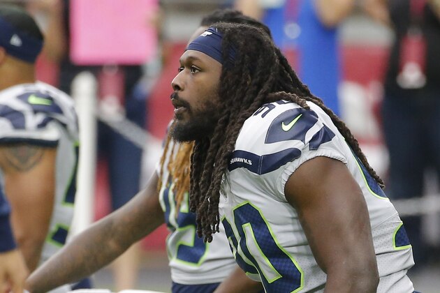 Seattle Seahawks outside linebacker Jadeveon Clowney (90) during an NFL football game against the Arizona Cardinals, Sunday, Sept. 29, 2019, in Glendale, Ariz. (AP Photo/Rick Scuteri)