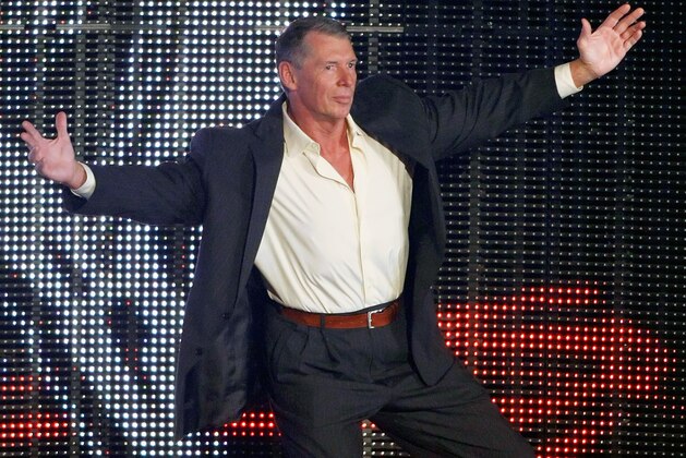 LAS VEGAS - AUGUST 24:  World Wrestling Entertainment Inc. Chairman Vince McMahon is introduced during the WWE Monday Night Raw show at the Thomas & Mack Center August 24, 2009 in Las Vegas, Nevada.  (Photo by Ethan Miller/Getty Images)