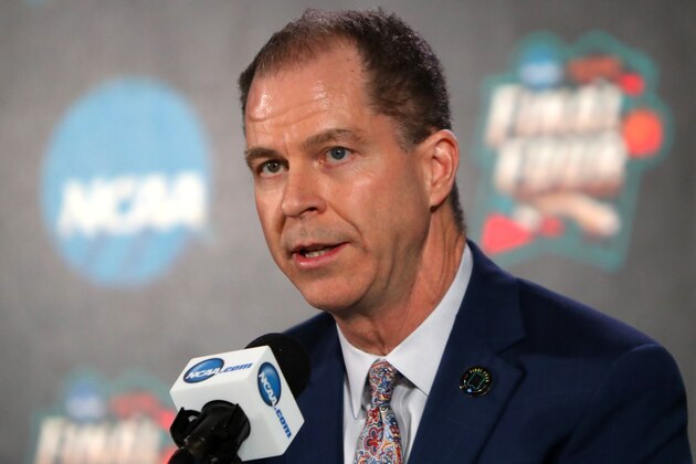 SAN ANTONIO, TX - MARCH 29: NCAA Senior Vice President of Basketball Dan Gavitt speaks to the media during media day for the 2018 Men's NCAA Final Four at the Alamodome on March 29, 2018 in San Antonio, Texas. (Photo by Mike Lawrie/Getty Images) SAN ANTONIO, TX - MARCH 29: NCAA Senior Vice President of Basketball Dan Gavitt speaks to the media during media day for the 2018 Men's NCAA Final Four at the Alamodome on March 29, 2018 in San Antonio, Texas. (Photo by Mike Lawrie/Getty Images)
